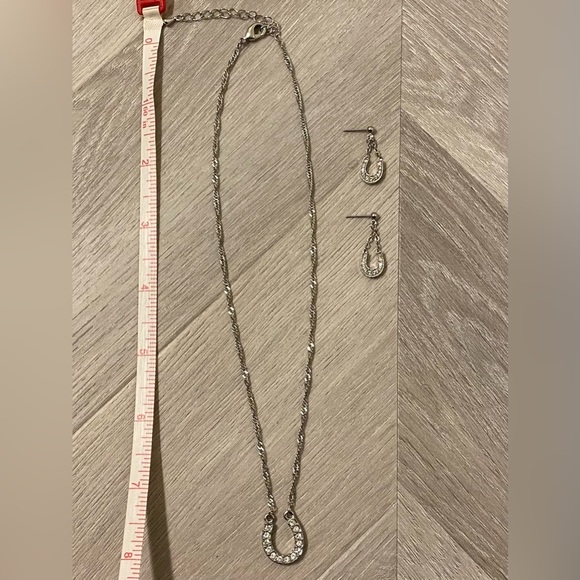 Women’s Horseshoe Necklace Set with Earrings - Picture 5 of 5